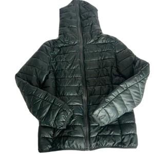 Sz M Save The Duck Womens Laura Water-Resistant Hooded Puffer Jacket Dk Grn $229